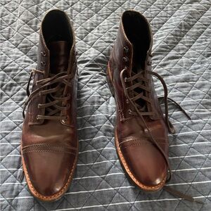 Thursday Boot Company Brown Leather Moc Toe Boots